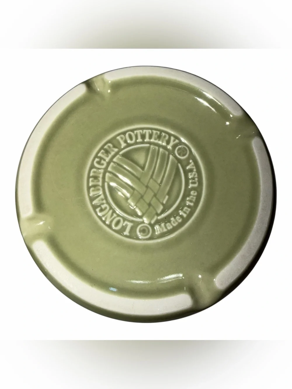 Longaberger Sage Crock with Lid